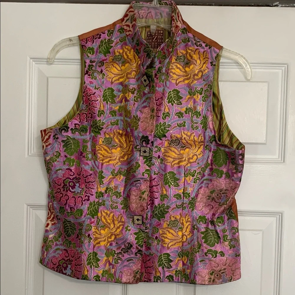 Runway 💕💕  Silk Zuzka Fabricology New York Vest, Lg 💕💕 - Picture 9 of 11